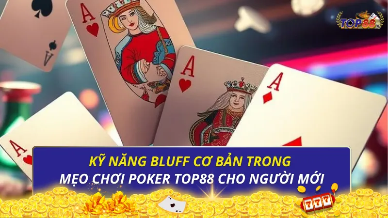 Kỹ năng bluff cơ bản trong mẹo chơi Poker Top88 cho người mới