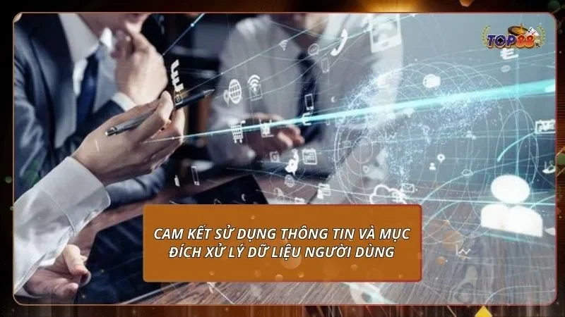 cam kết sử dụng thông tin và mục đích xử lý dữ liệu người dùng