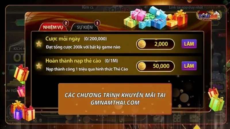 Các chương trình khuyến mãi đẳng cấp tại nhà cái top88